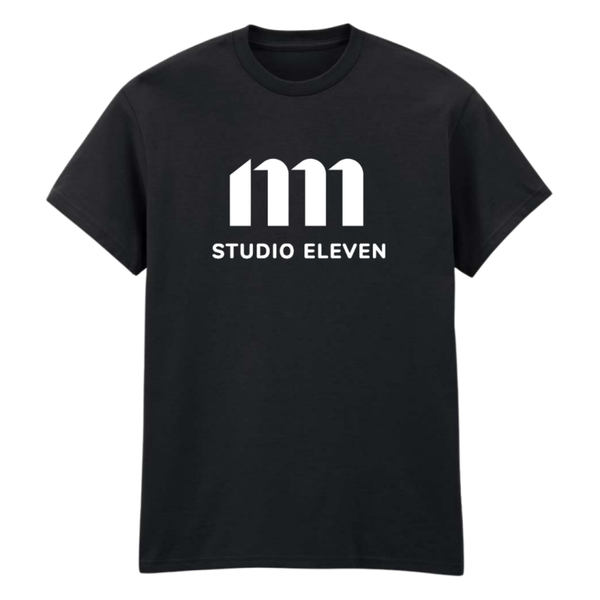 ČRNA BOMBAŽNA KRATKA MAJICA MM STUDIO ELEVEN