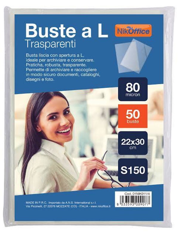 buste trasparenti a "L" Nikoffice