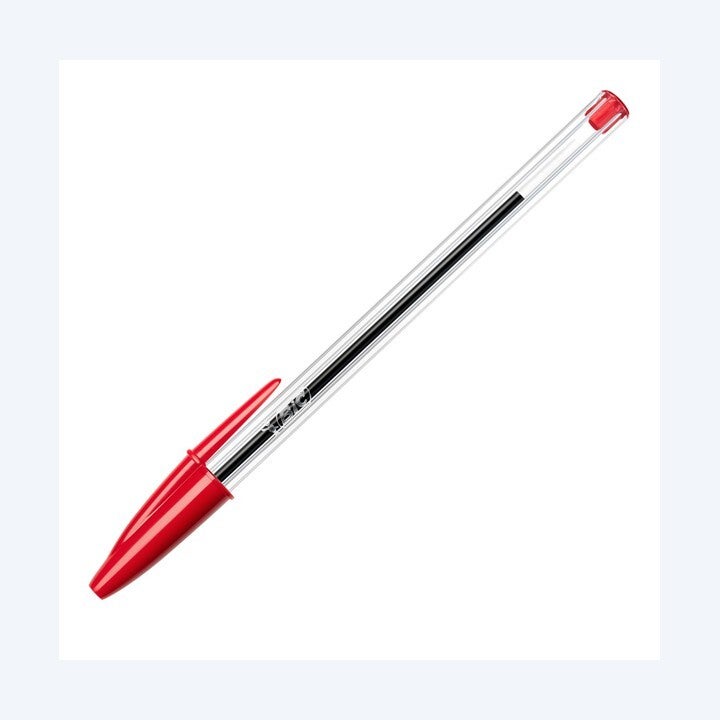 Penna a Sfera Bic Cristal Original – Tratto Medio 1.0 mm, Colore Rosso
