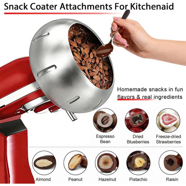 Snack Coater Attachment Compatible with KitchenAid Tilt-Head Stand Mixer