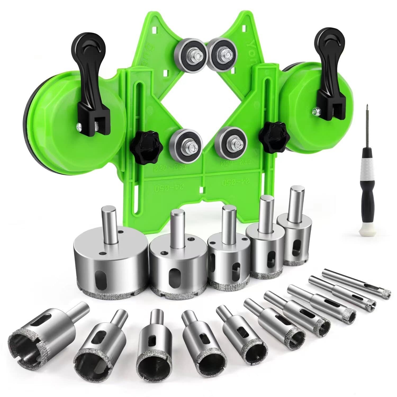 Diamond Hole Saw Kit 17PCS Tile Drill Bits Sets with Double Suction Cups Hole Saw Guide Jig FixOther Products from nous (View All)