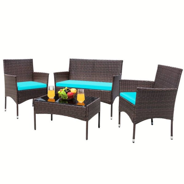 Rattan 4pcs Outdoor Patio Set