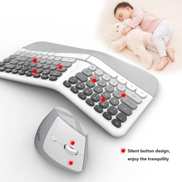 KLZO Keyboard and Mouse Set – Ergonomic Wireless Combo for Home & Office From USA