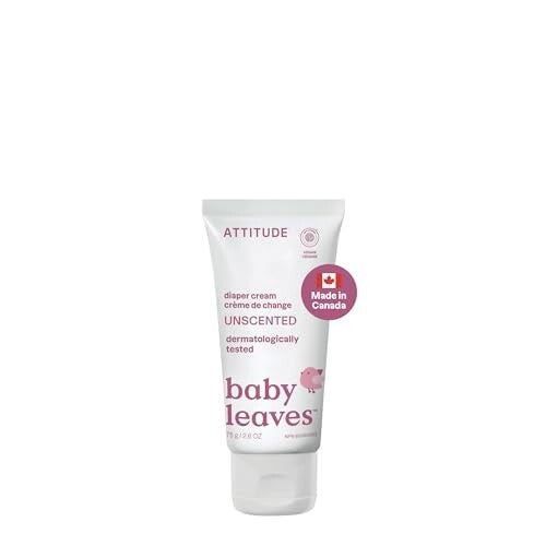 ATTITUDE Diaper Cream for Baby, Made in Canada, EWG Verified, Dermatologically Tested, Formulation