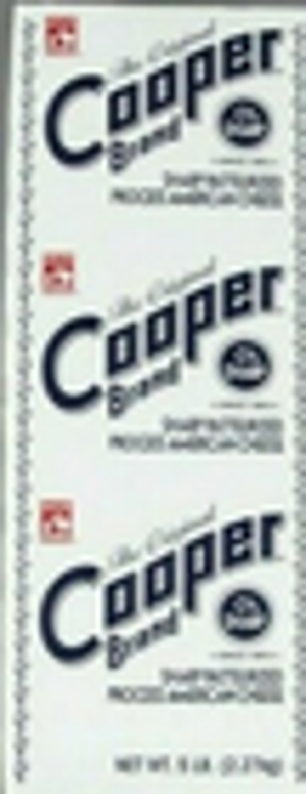 Cooper® CV Sharp White American Cheese – 5 lb Solid Block