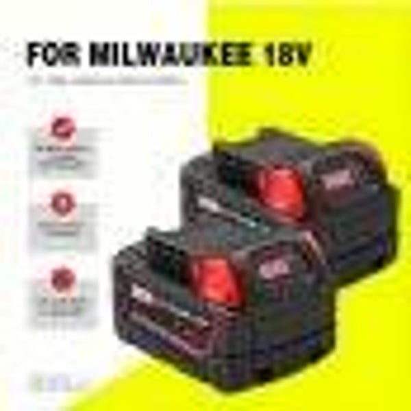 2pcs 18V 8.0Ah for Milwaukee M18 Battery Milwaukee Lithium Battery 48-11-1860 48-11-1850 48-11-