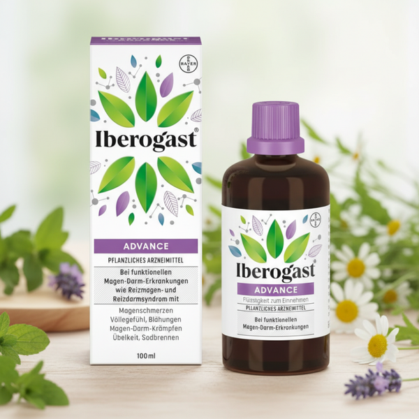 Iberogast Advance Soothing for Sensitive Stomach and Intestines and Common Gastrointestinal Complaints, Heartburn, Drops, 100 ml