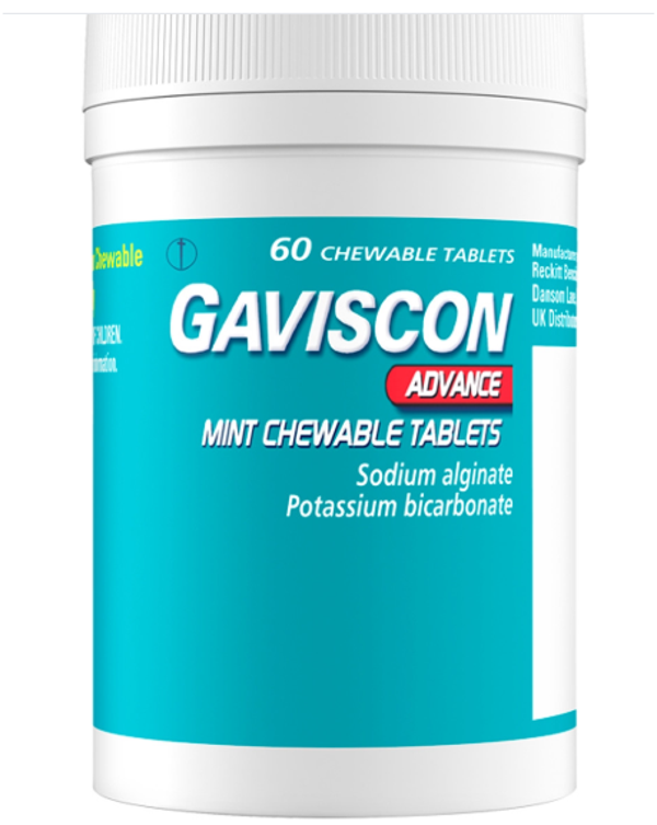 Gaviscon Advance Chewable Tablet Peppermint 60 Pack 1 btl- From UK