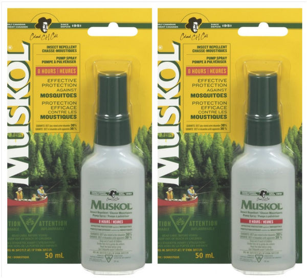 2X Muskol 8-Hour 30% DEET Pump Mosquito/Insect Repellent Spray, 50-mL from canada
