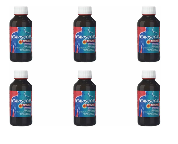 Gaviscon Advance Aniseed Flavour Oral Suspension,250ml 6 Pack