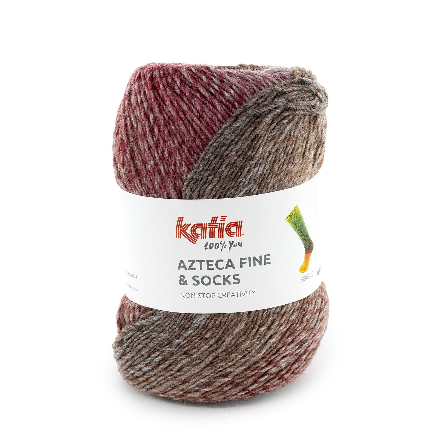 Socks & More   25   Grijs - Bruin - Rood