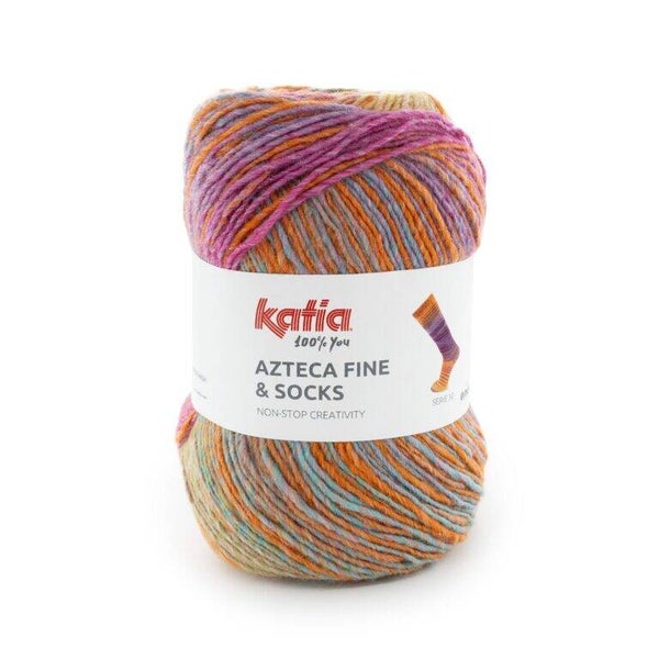 Socks & More   34   Oranje - Roze - Turquoise