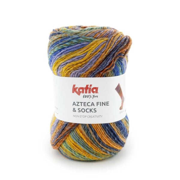 Socks & More   41   Blauw - Camel - Oker