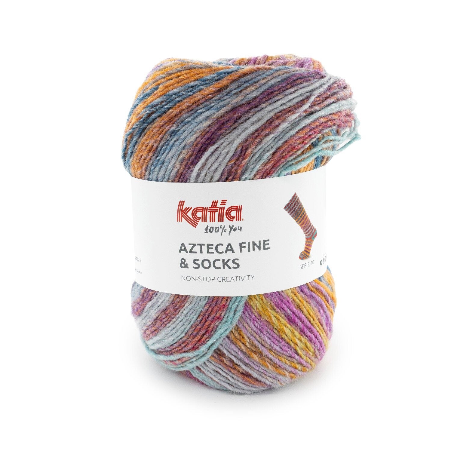 Socks & More   45   Blauw - Oranje - Koraal