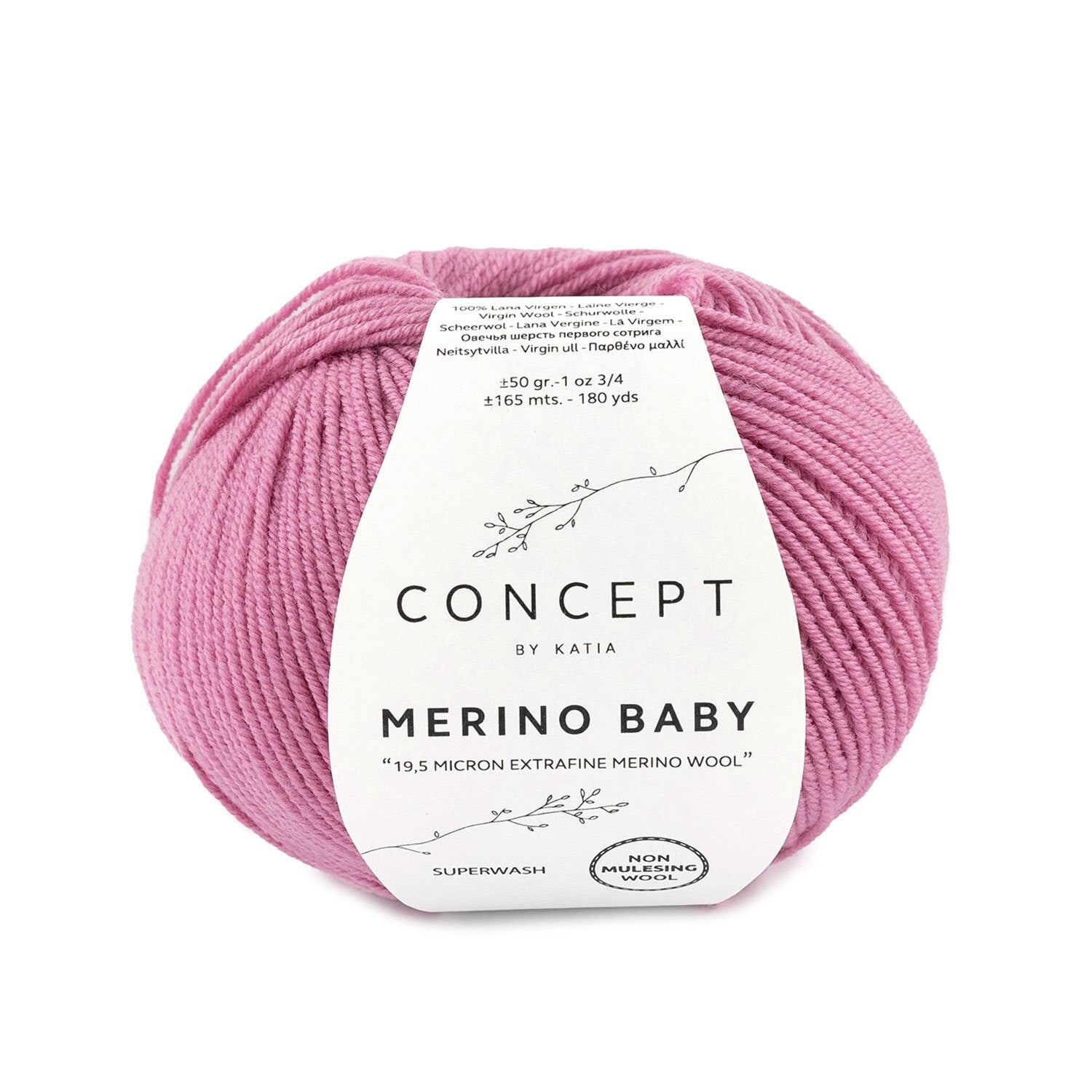 Merino Baby   46   Donker Kauwgom Roze