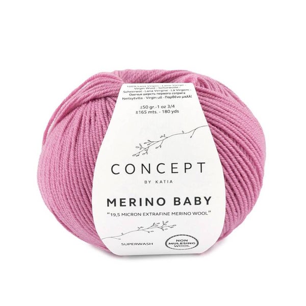 Merino Baby   46   Donker Kauwgom Roze