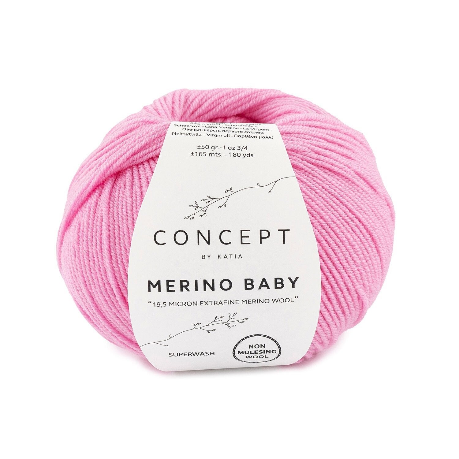 Merino Baby   58   Kauwgom Roze