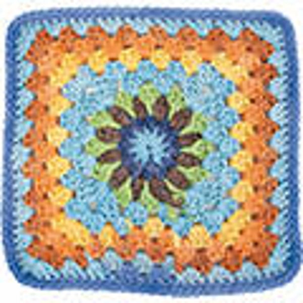 Wow Granny   Blauw - Roestbruin - Oker - Groen   501