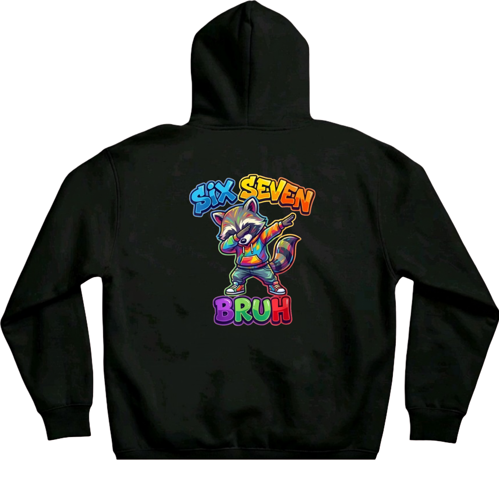 Childs hoodie with trendy 6-7 Raccoon