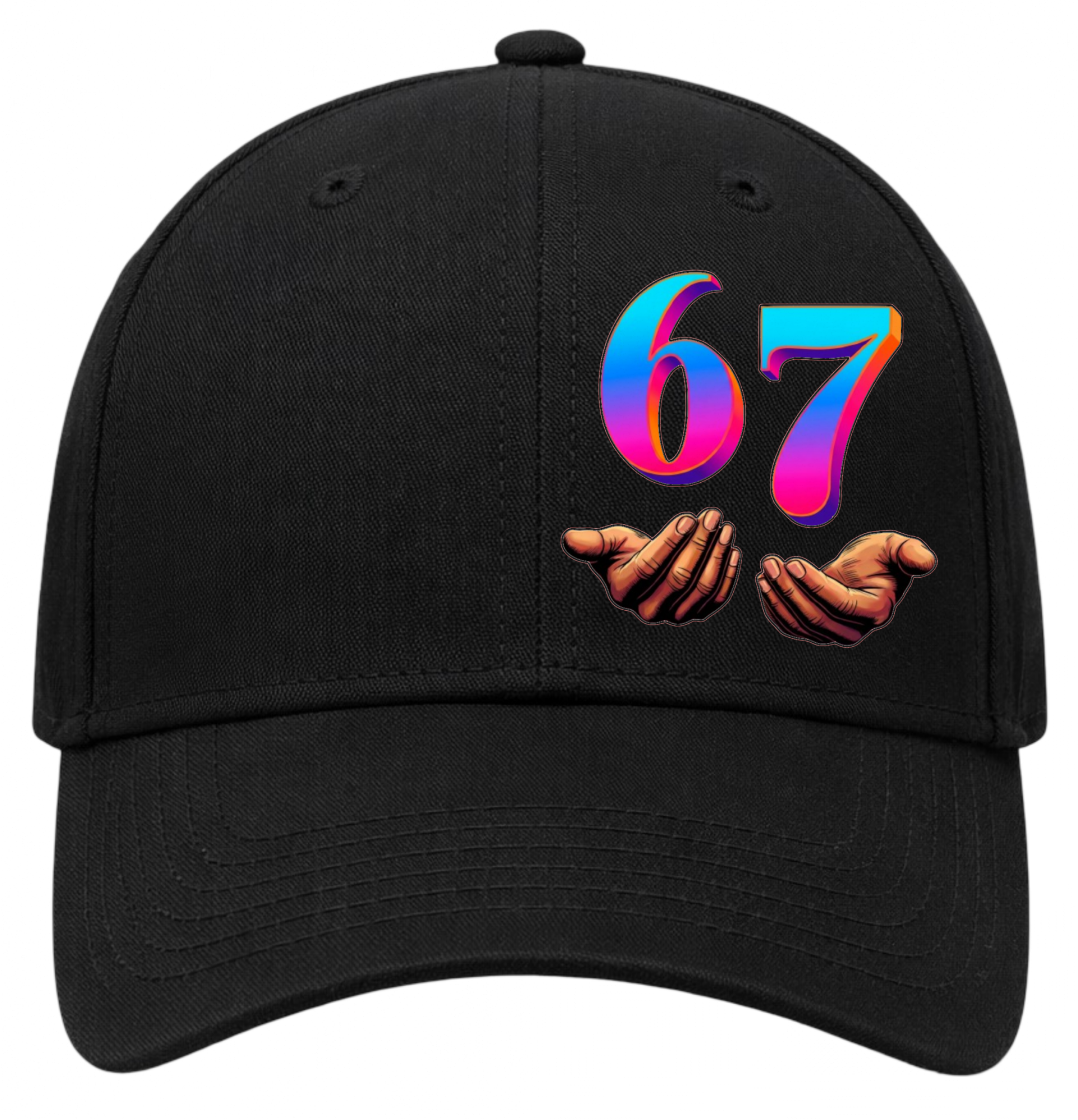 Baseball cap with trendy 6-7 logo