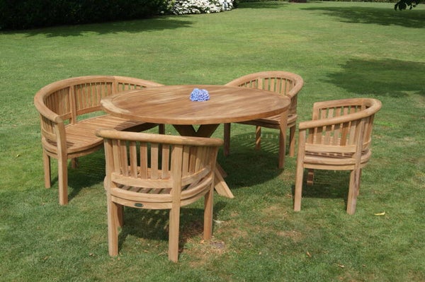 Surabaya set - Tafel, stoelen en bank