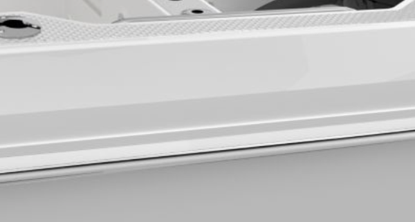 Rails- white rub rail with stainless insert