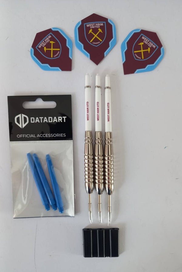 West Ham United Darts Set 21Gram Branded Flights & Stems