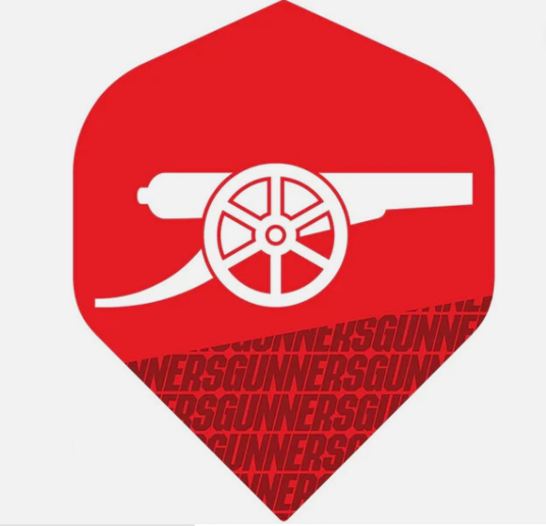 ARSENAL FC DART FLIGHTS OFFICIAL LICENSED - No2 - STD - THE GUNNERS - RED - GUNNERS