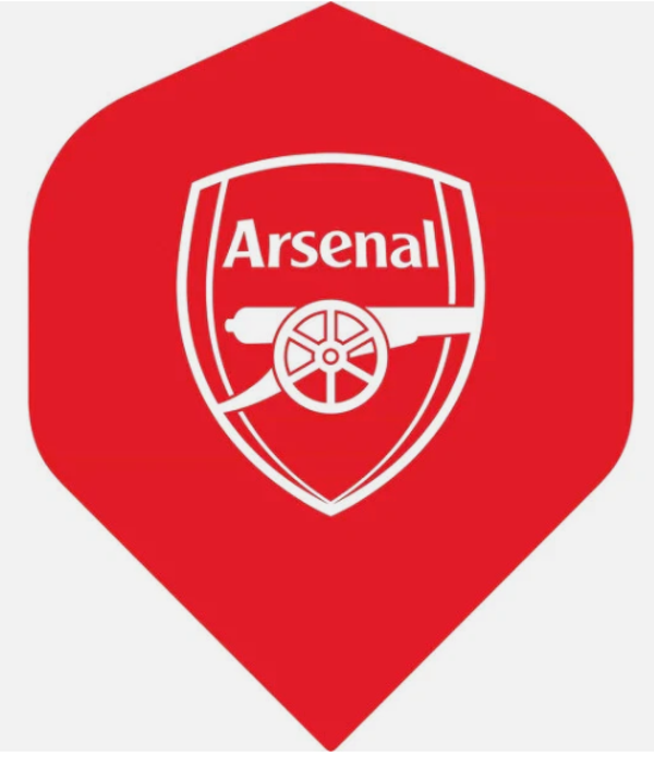 ARSENAL FC DART FLIGHTS OFFICIAL LICENSED - No2 - STD - THE GUNNERS - RED - 2 SIDED