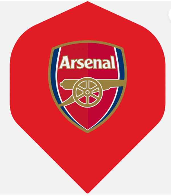 ARSENAL FC DART FLIGHTS OFFICIAL LICENSED - No2 - STD - THE GUNNERS - RED - CREST