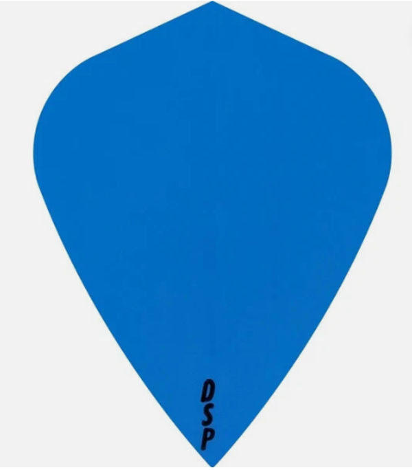 Dart Flights , Poly Plain Original  Kite Shape Blue DSP