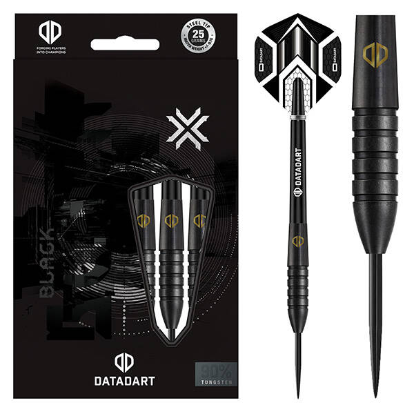 Datadart Black Torpedo Darts 90% Tungsten 23 gram - Ringed