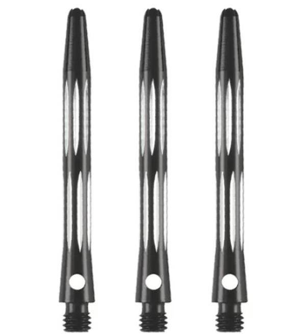Black Medium Diamond Cut Alloy Dart Stems - Datadart