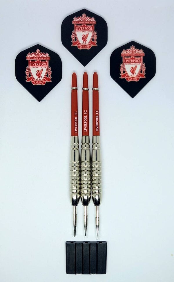 Liverpool Darts Set - Official Flights & Stems , Shafts Point Protector - Reds Football