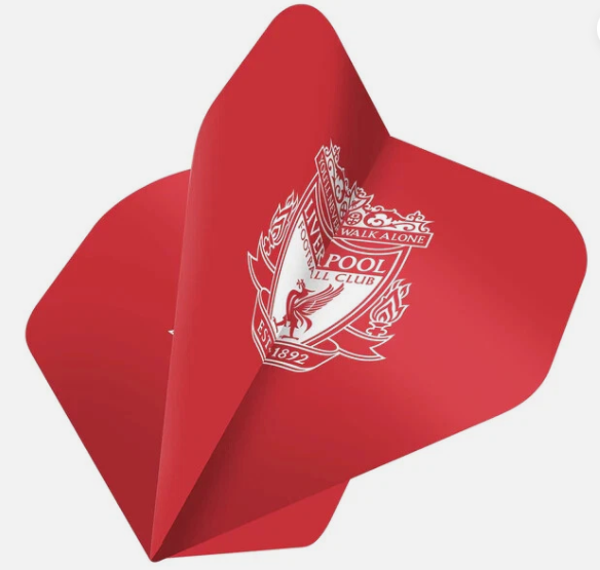 LIVERPOOL FC DART FLIGHTS OFFICIAL LICENSED - No2 - STD -WHITE CREST- CREST