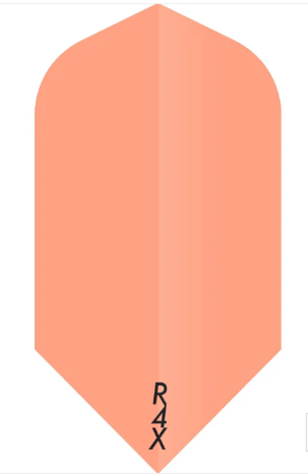 Ruthless R4X  Solid Dart Flights  100 Micron Slim Fluro Orange