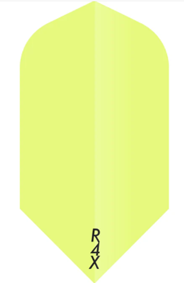 Ruthless R4X  Solid Dart Flights 100 Micron , Slim Fluro Yellow