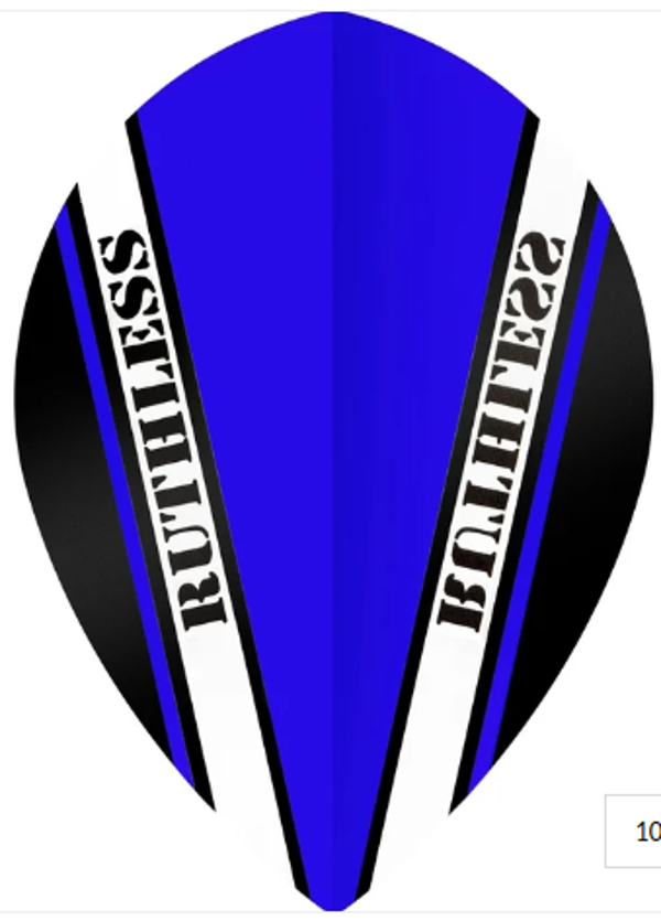 Ruthless V100 Pro  Dart Flights  100 Micron  Pear  Dark Blue