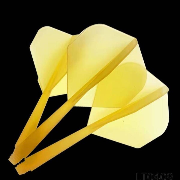Yellow Transparent Moulded Dart Stem and Flight