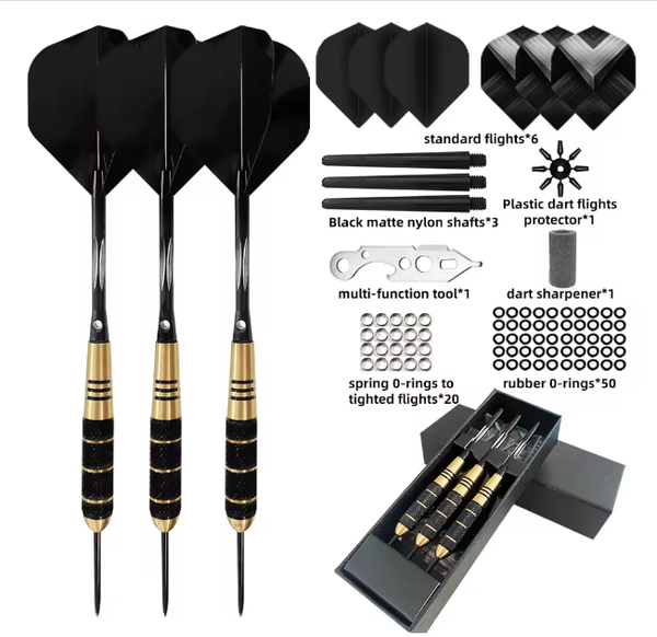 WEDARTER 23g Hard-Tip Brass Dart Set with Plastic Storage Case
