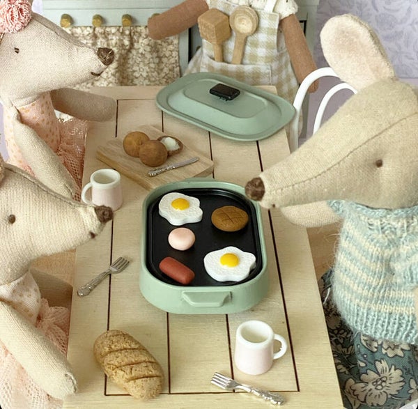 Grill/Poffertjes plaat met deksel