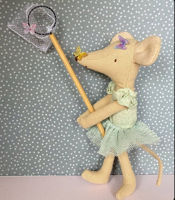 Vlindernet met 3 vlinders