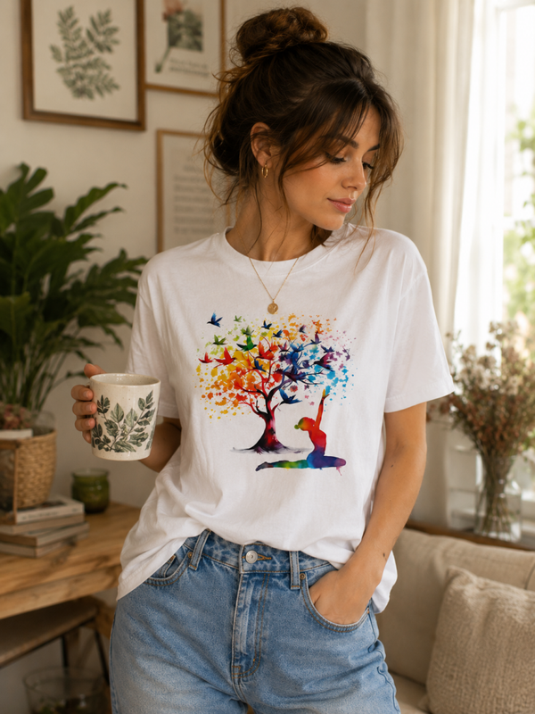 Tee shirt Spirituel Arbre Méditation