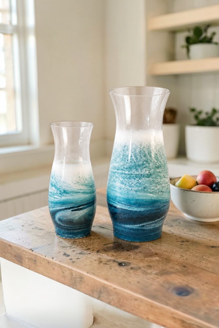 Colorful Glass Beach Mugs
