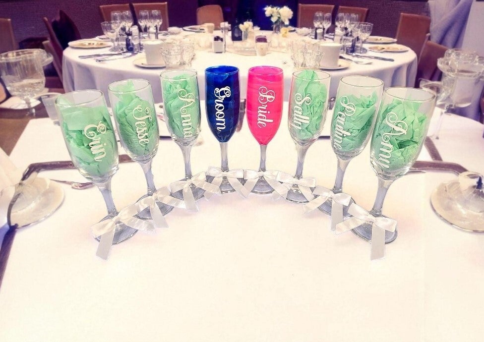 Epoxy Resin Ocean Wave Wine Glass Set