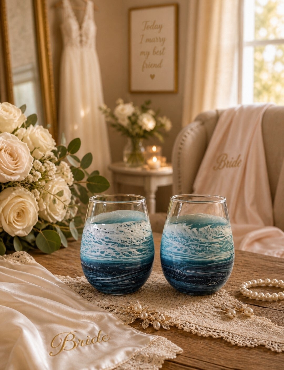Colorful Glass Beach Mugs
