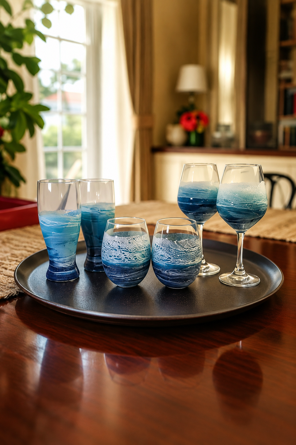 Colorful Glass Beach Mugs