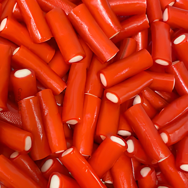 Mini bâtons fraise fourrés  crème K-R / vrac 100g (S03)