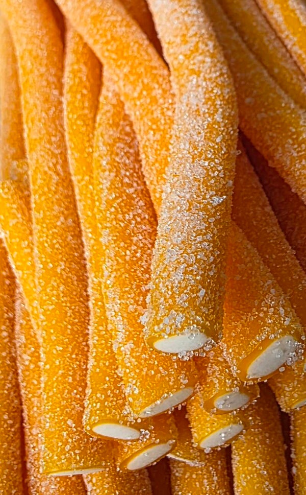 Tiges Pêche fourré crème / vrac 100g (V05)