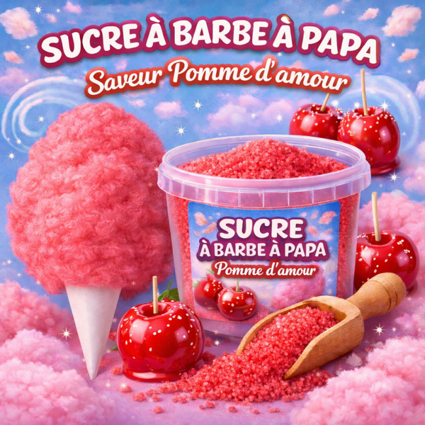 Sucre Barbe à papa Pomme d'amour